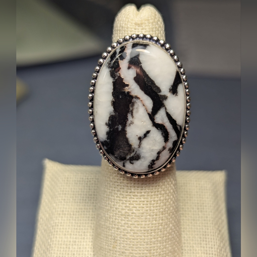 Natural White Buffalo Ring - Size 6